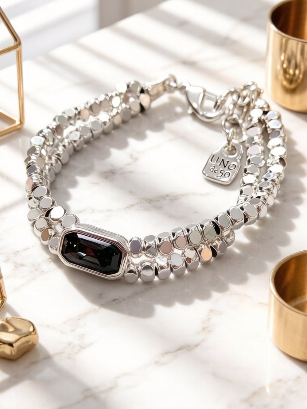 Spanish UNOde50 double-layer crystal bracelet, high quality